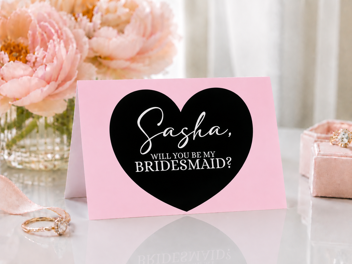 Editable Bridesmaid Proposal Folded Card Template | 3.5” x 5” Printable Canva Card | Digital Download