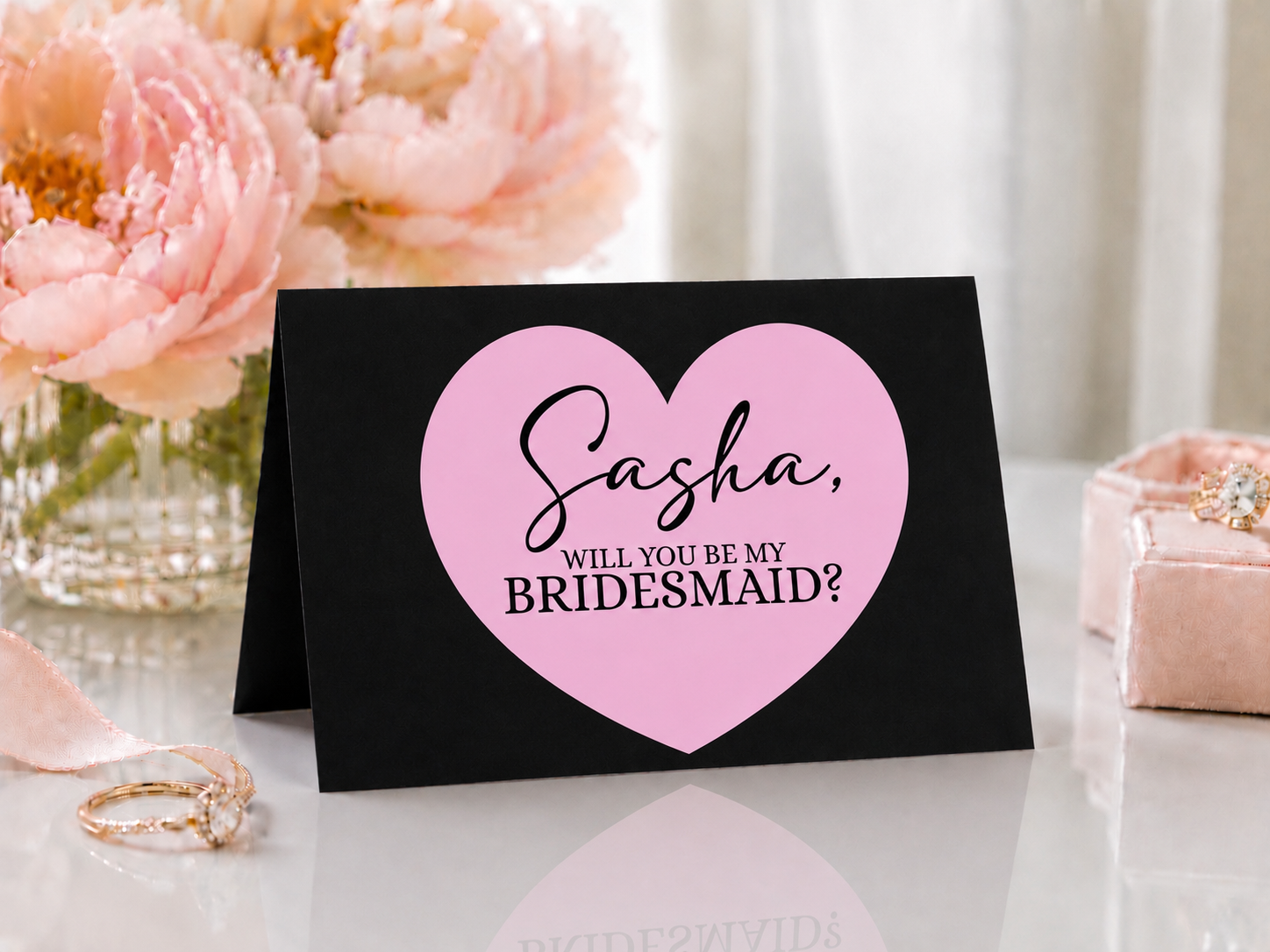 Editable Bridesmaid Proposal Folded Card Template | 3.5” x 5” Printable Canva Card | Digital Download