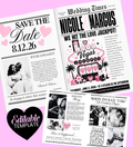 Wedding Newspaper Template | Editable Canva Wedding Newspaper | 17x11 Folded Keepsake | Digital Download (Copy) (Copy)