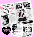 Wedding Newspaper Template | Editable Canva Wedding Newspaper | 17x11 Folded Keepsake | Digital Download (Copy)