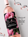 Editable Bridesmaid Proposal Wine Label Template | Printable Wine Bottle Label | Instant Download | Canva Template | Will You Be My Bridesmaid Gift